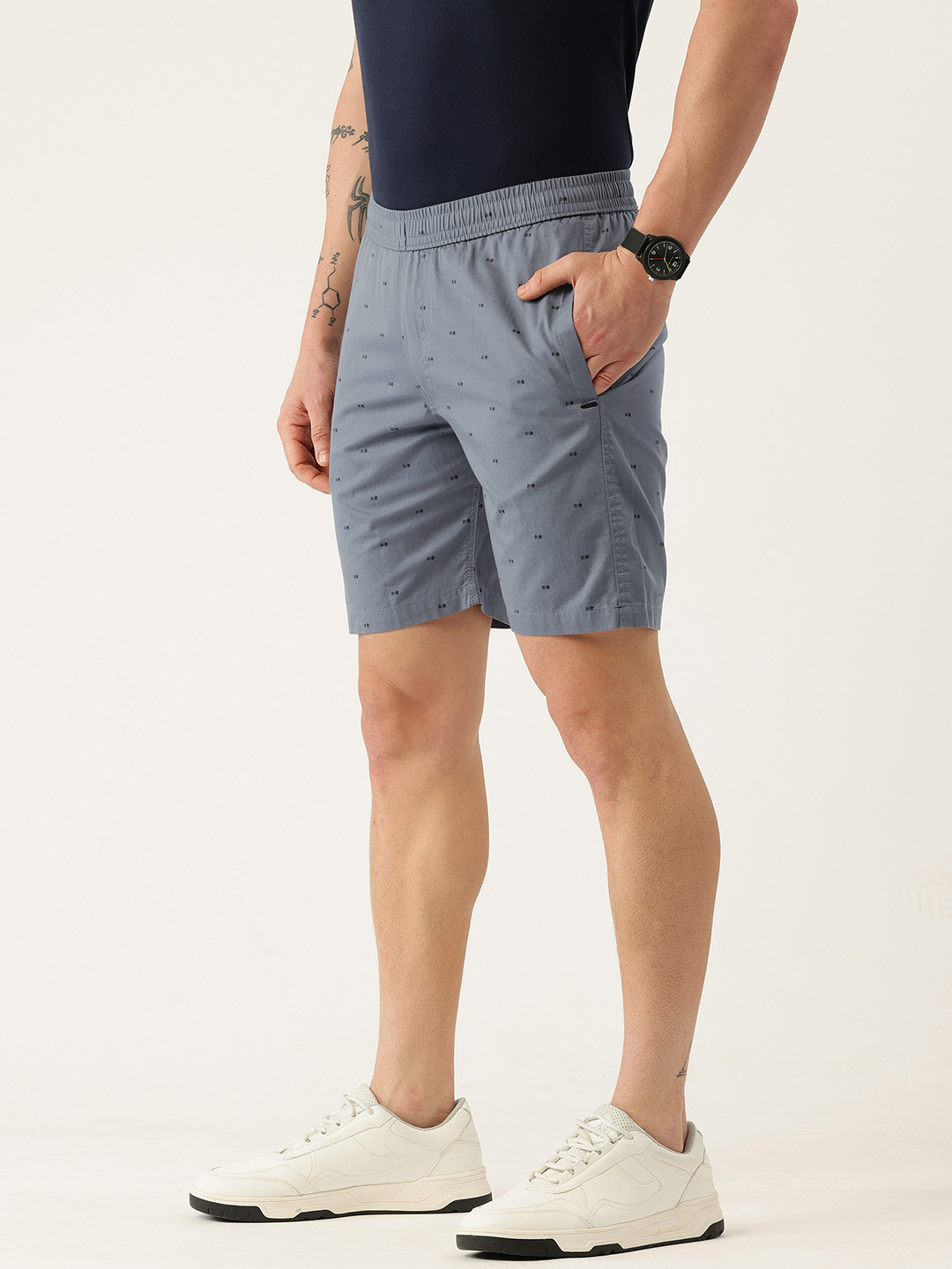 Okane Men Micro or Ditsy Printed Shorts