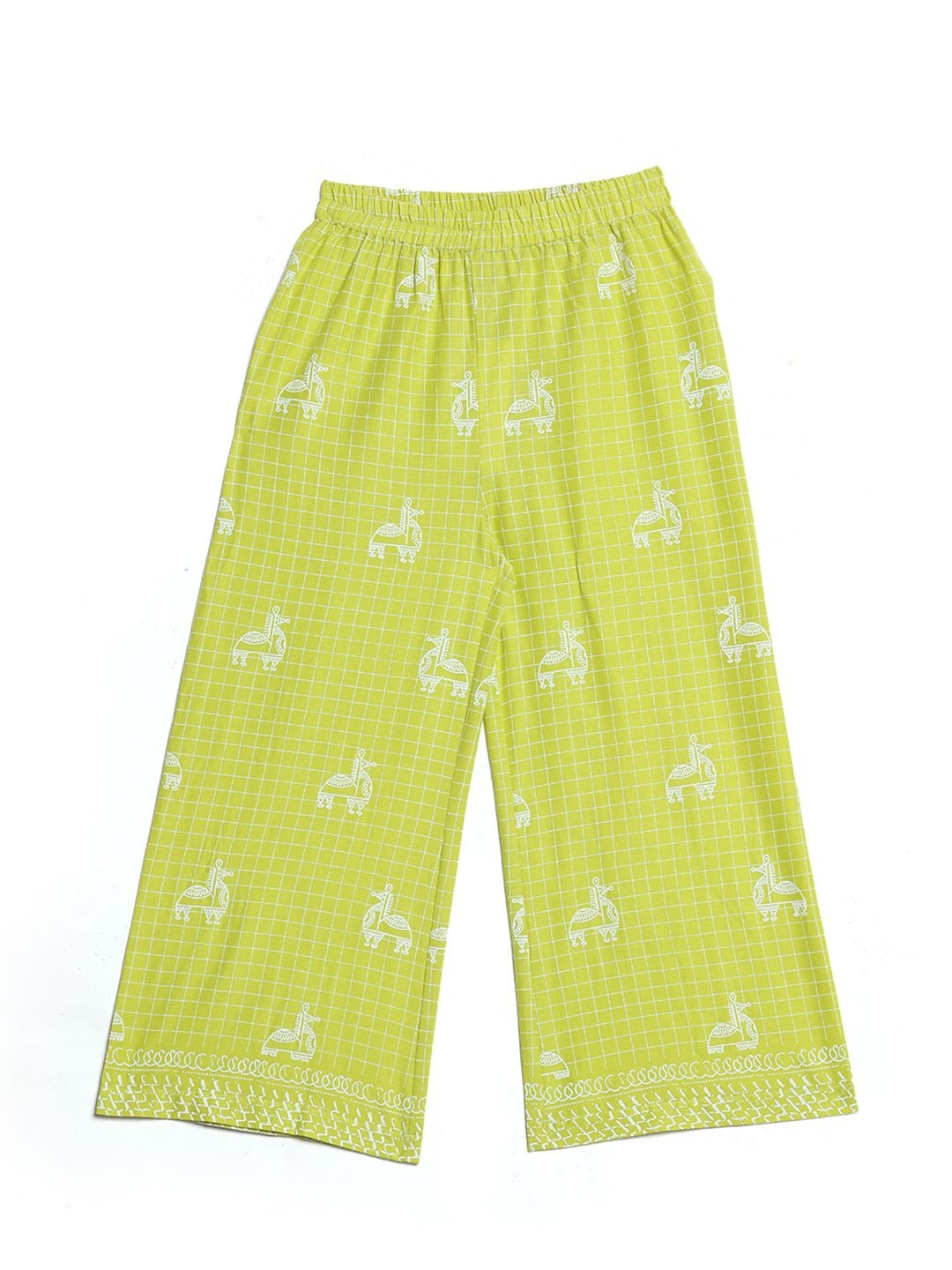 Cherry & Jerry Girls Polka Dot Printed Relaxed Mid Rise Parallel Trousers