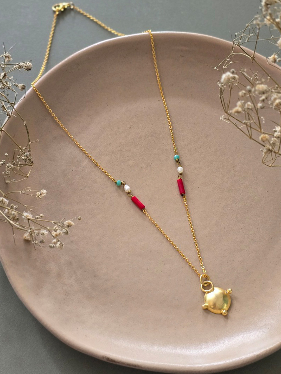 Studio Anviksha 18k Gold Plated Pendant Neckalce