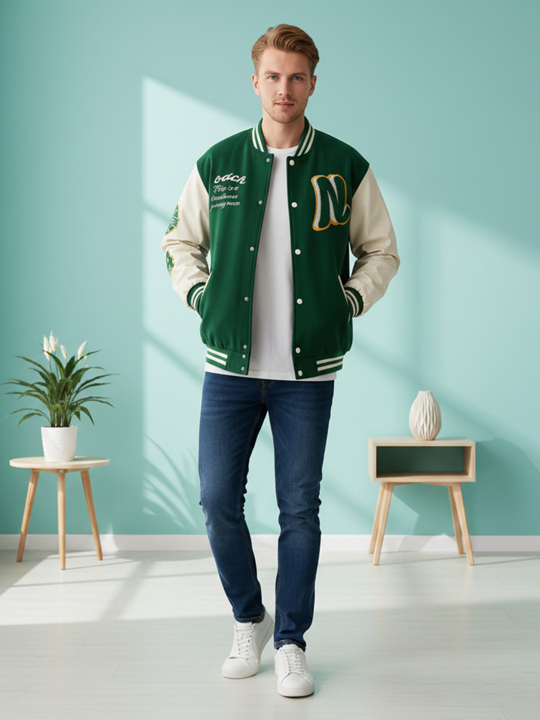 Mast & Harbour Men Shawl Collar Bomber Jacket