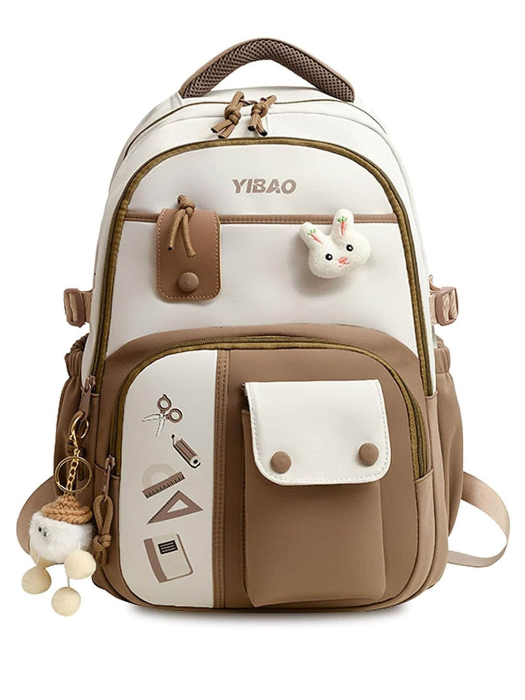 Tesmezy Unisex Geometric Backpack with Compression Straps