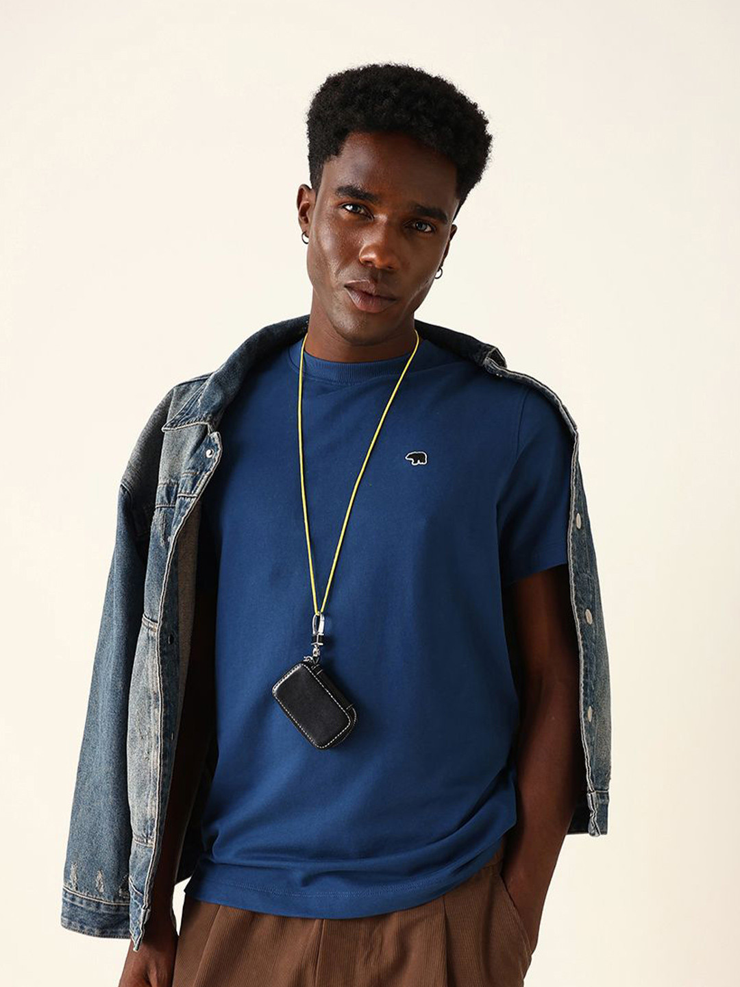 THE BEAR HOUSE Crew Neck Short Sleeves Pure Cotton T-Shirt