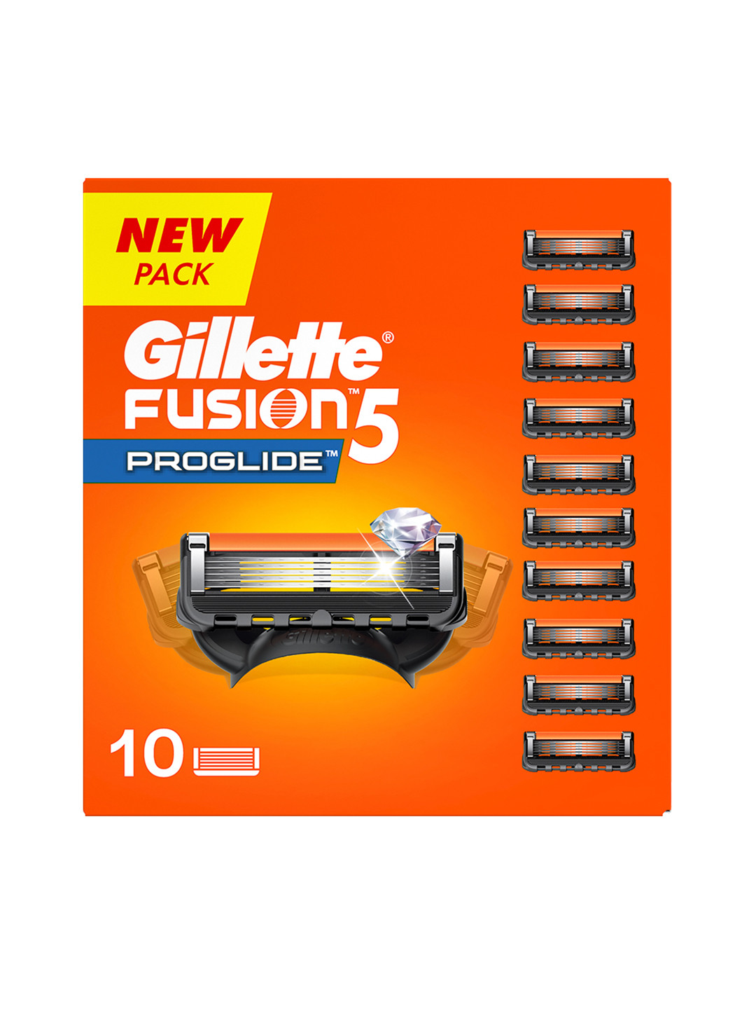 Gillette Fusion Proglide Blades - 10 Cartridges