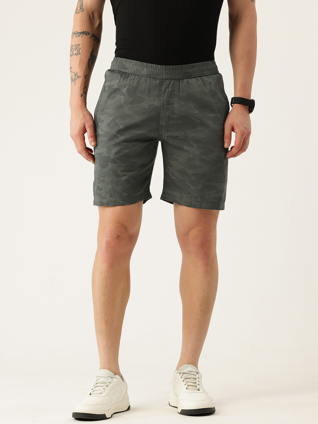 Okane Men Micro or Ditsy Printed Shorts