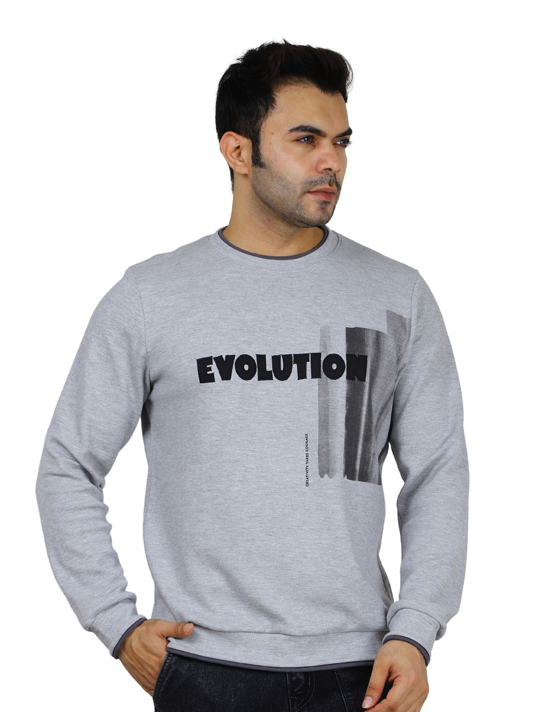 NEXGEN CLUB Unisex Seld Design Round Neck Pullover Sweatshirt