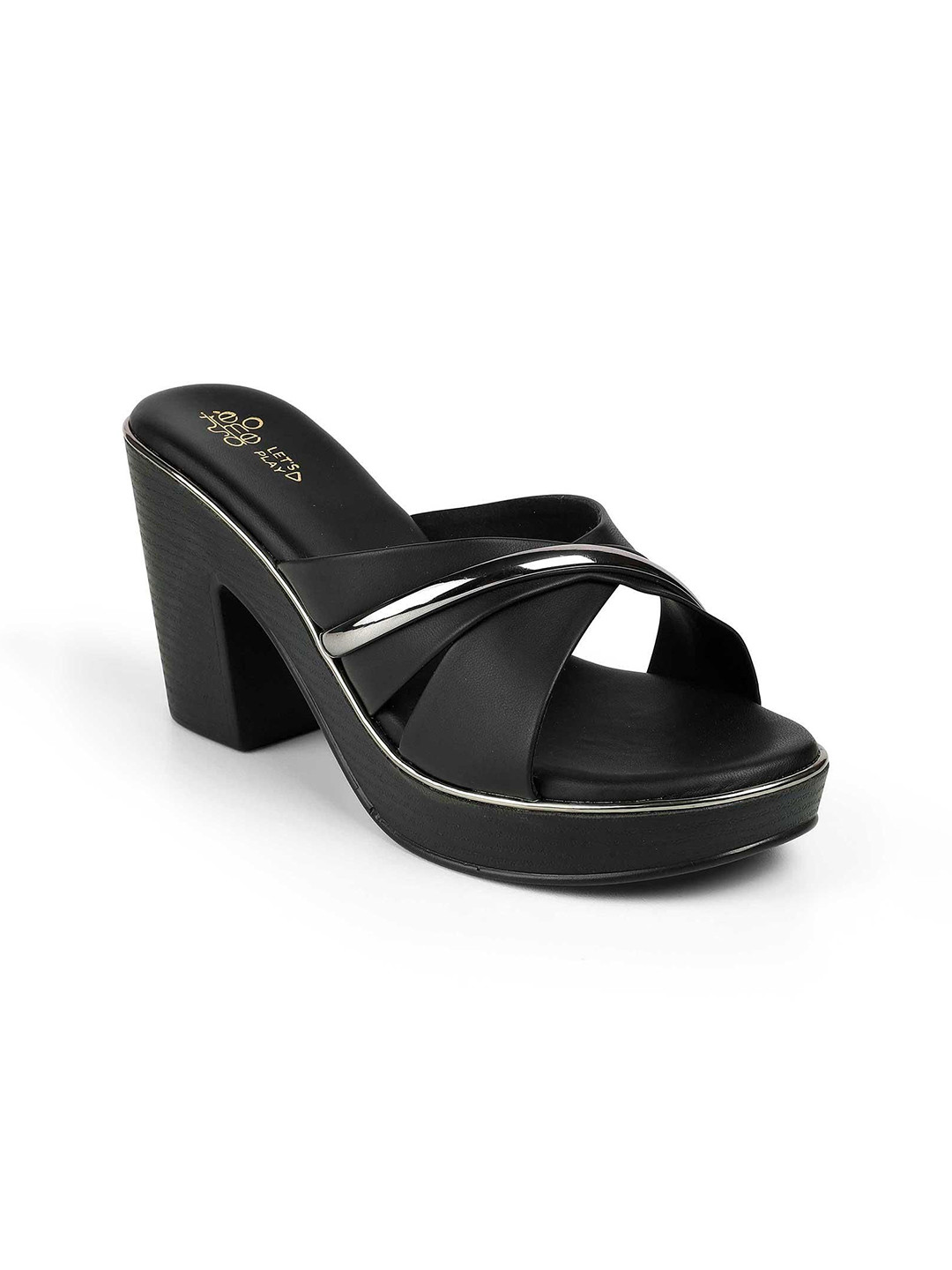 Tresmode Women Albanny Leather Party Block Sandals
