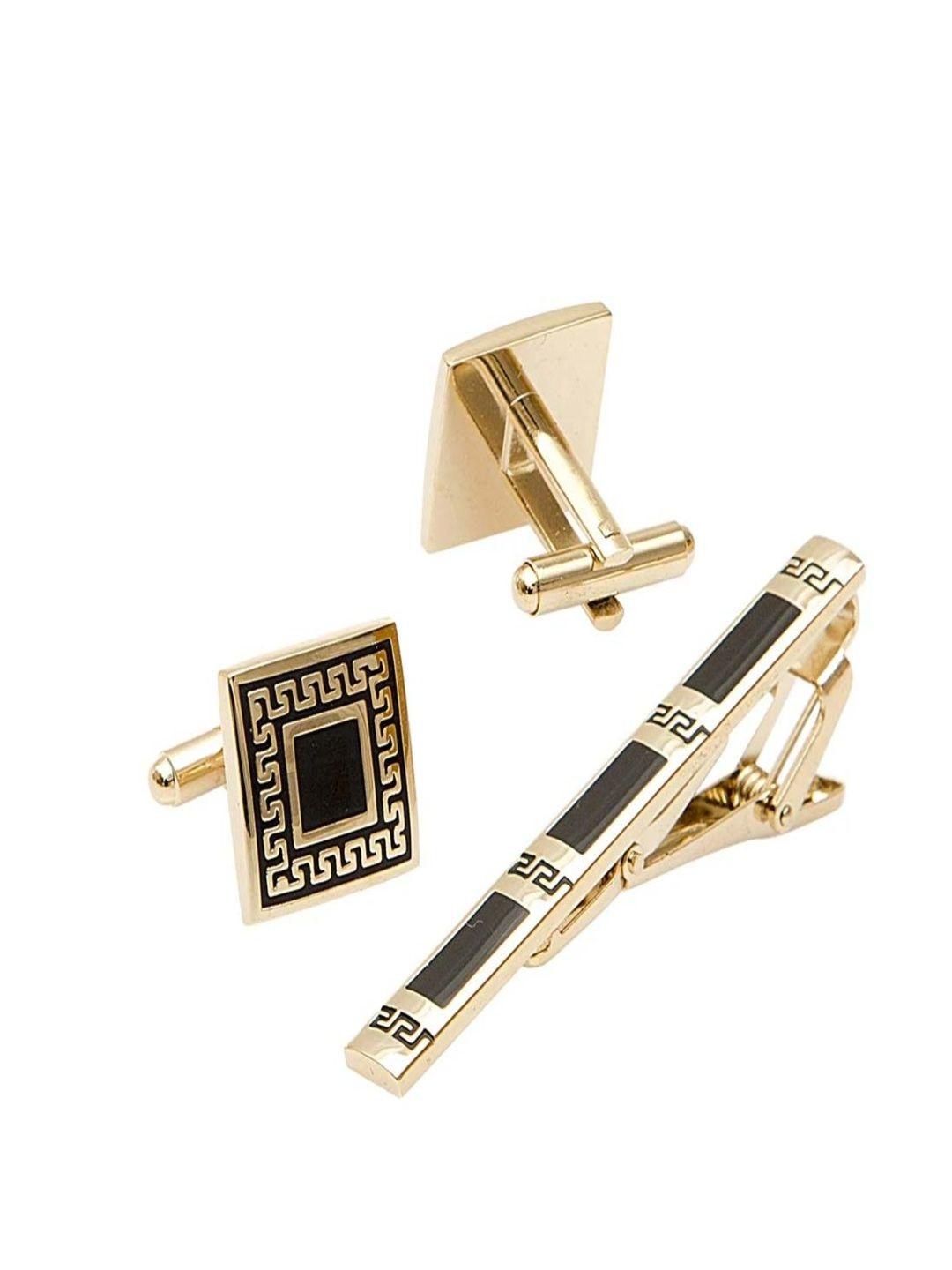 Curren Men Accessory Gift Set New Brass Cufflink & Tie Pin Set