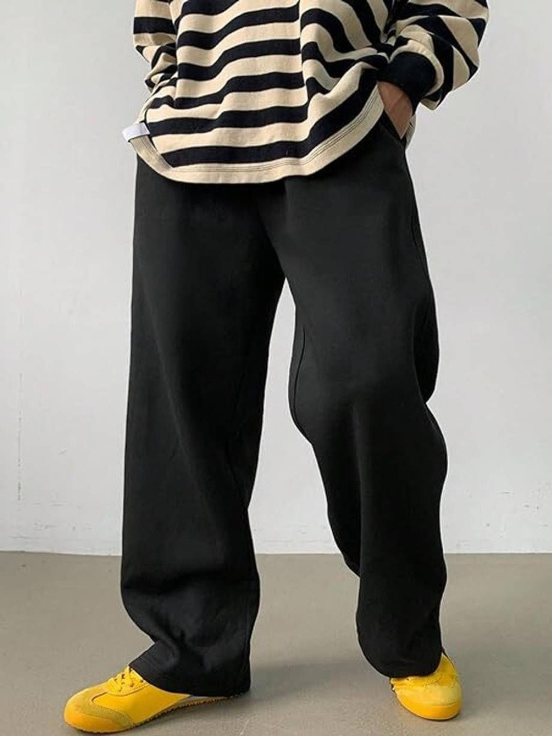 GROOFINGS Men Relaxed Easy Wash Trousers