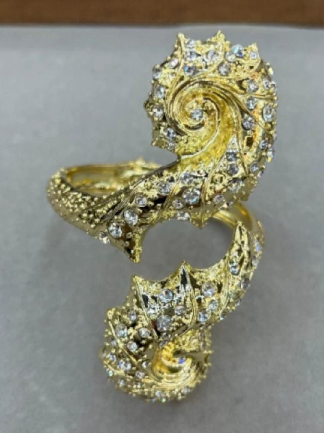 Nui Artificial Stones Studded Bohemian Cuff Bracelet
