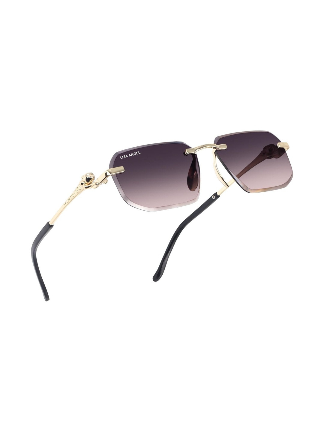 LIZA ANGEL Unisex Brown Lens & Gold-Toned Other Sunglasses