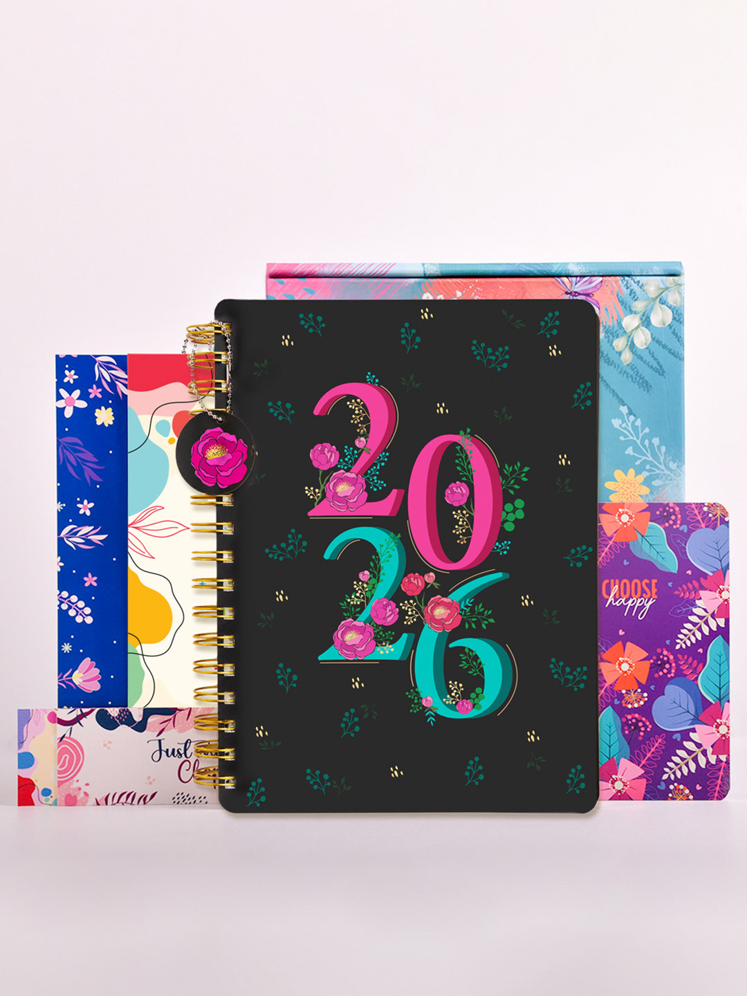 Doodle Black and Pink Self Design Planner Stationery