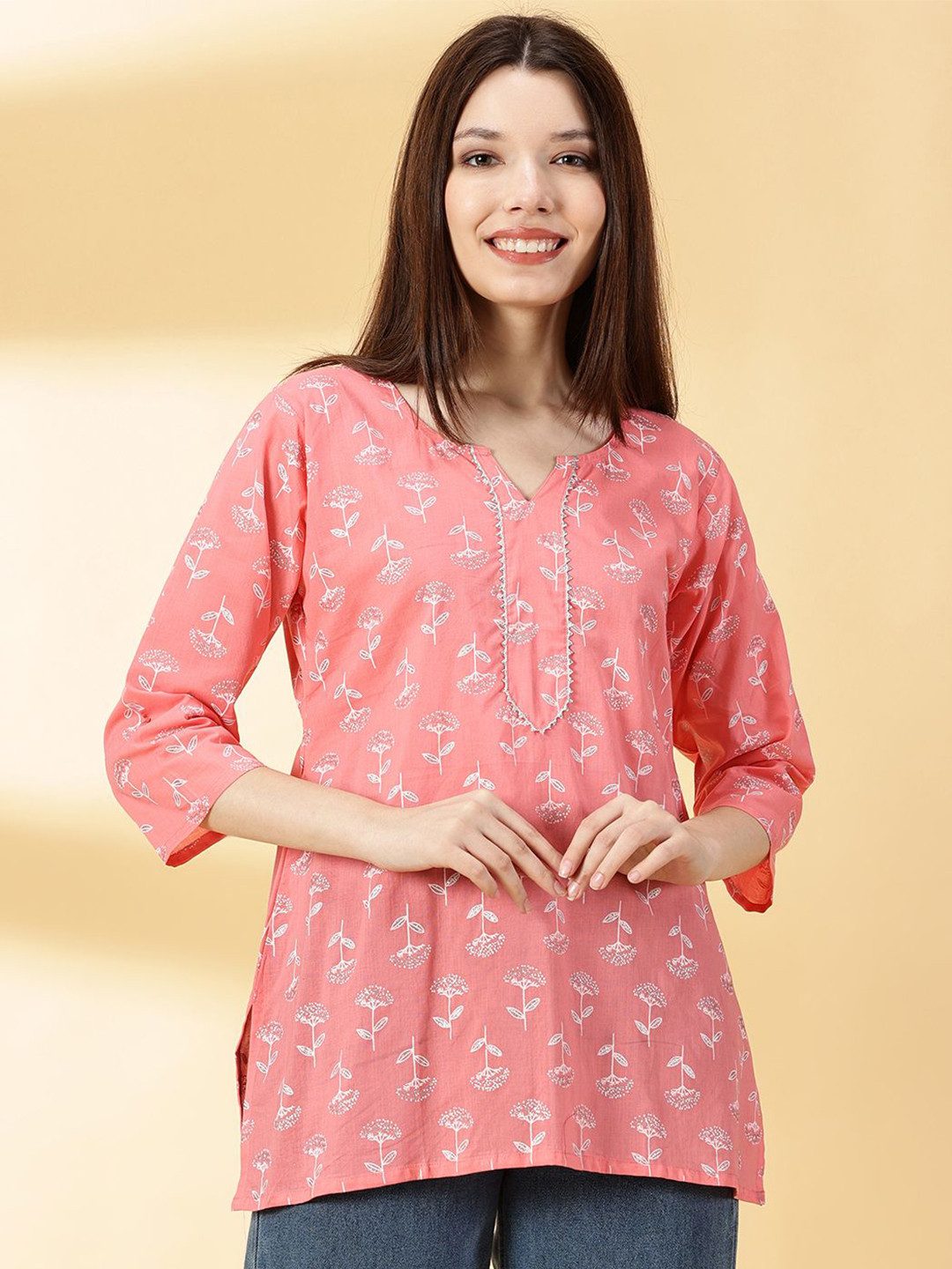 DIVINATION Women Floral Printed Indie Florals Kurta