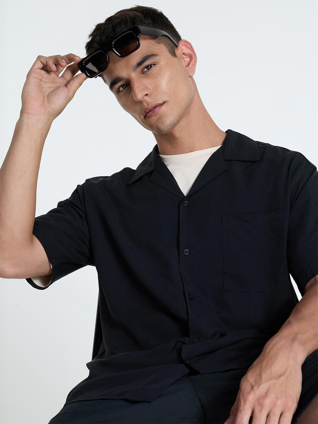 Cava Black Resort Collar Shirt