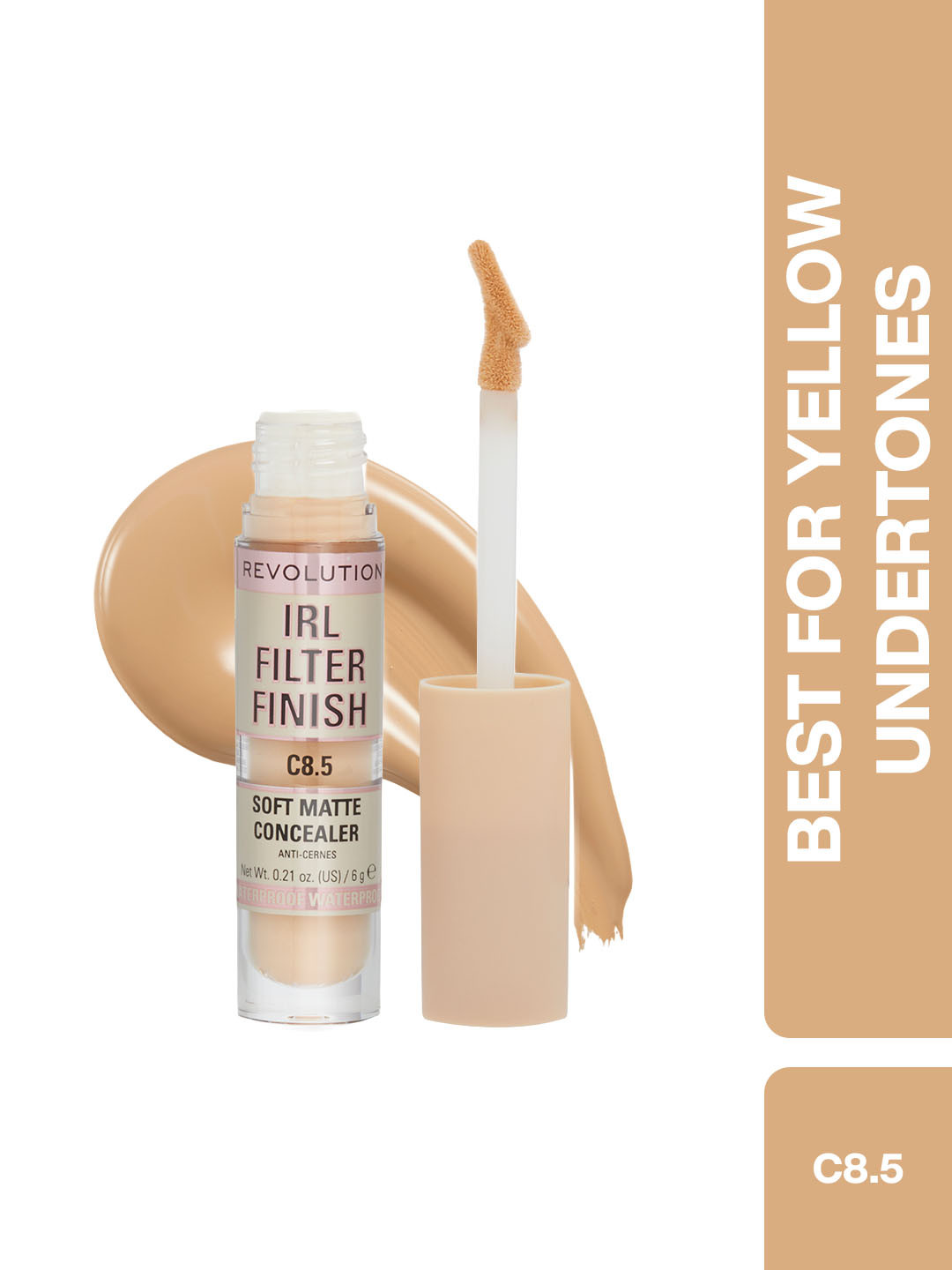 Makeup Revolution London IRL Filter Finish Soft Matte Lightweight Concealer 6g - ShadeC8.5