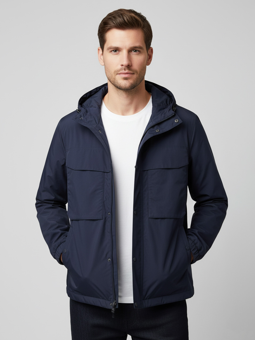 Mast & Harbour Men Padded Long Sleeves Jacket With Embroidered
