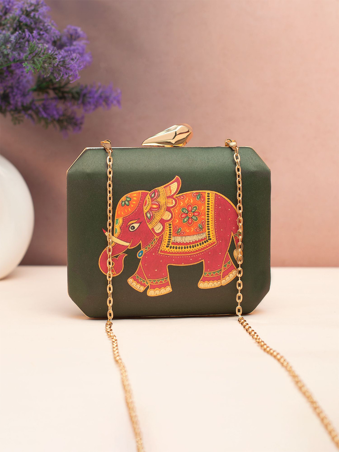 ARTKLIM Royal Elephant Printed Fashion Clutch