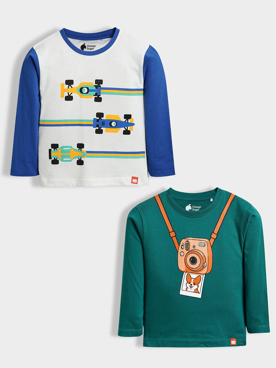 Orange Sugar Kids Pack Of 2 Graphic Printed Long Sleeves T-shirts