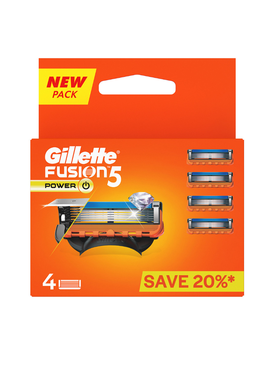 Gillette Men Set of 4 Fusion Power Shaving Razor Blades