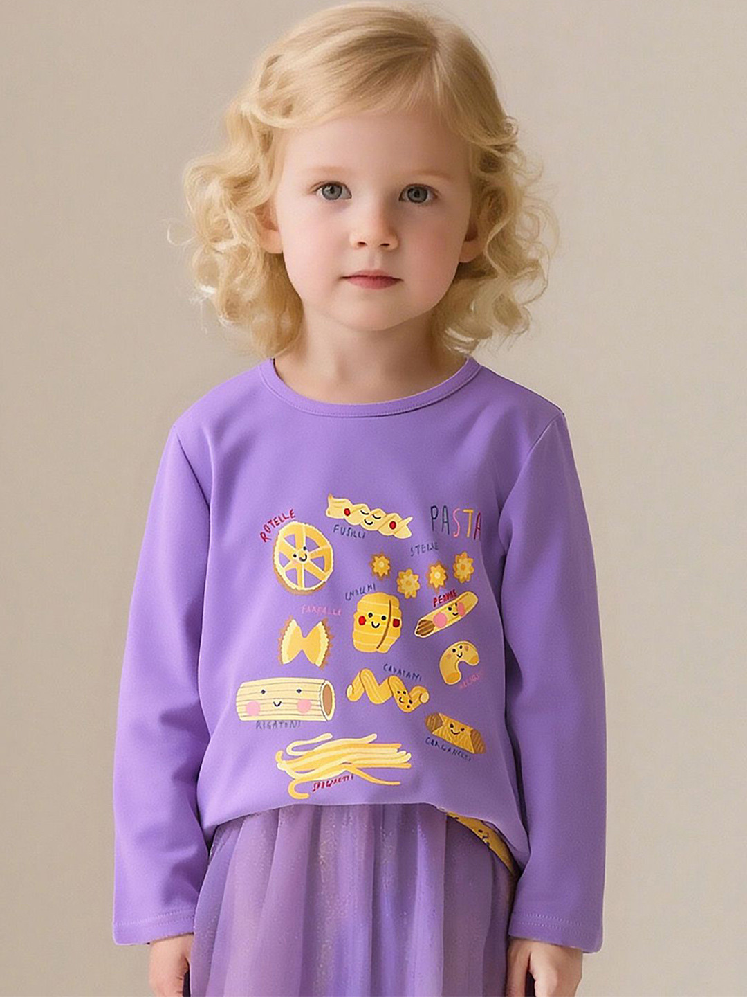 INCLUD Christmas Girls Graphic Printed Round Neck Long Sleeves T-shirt