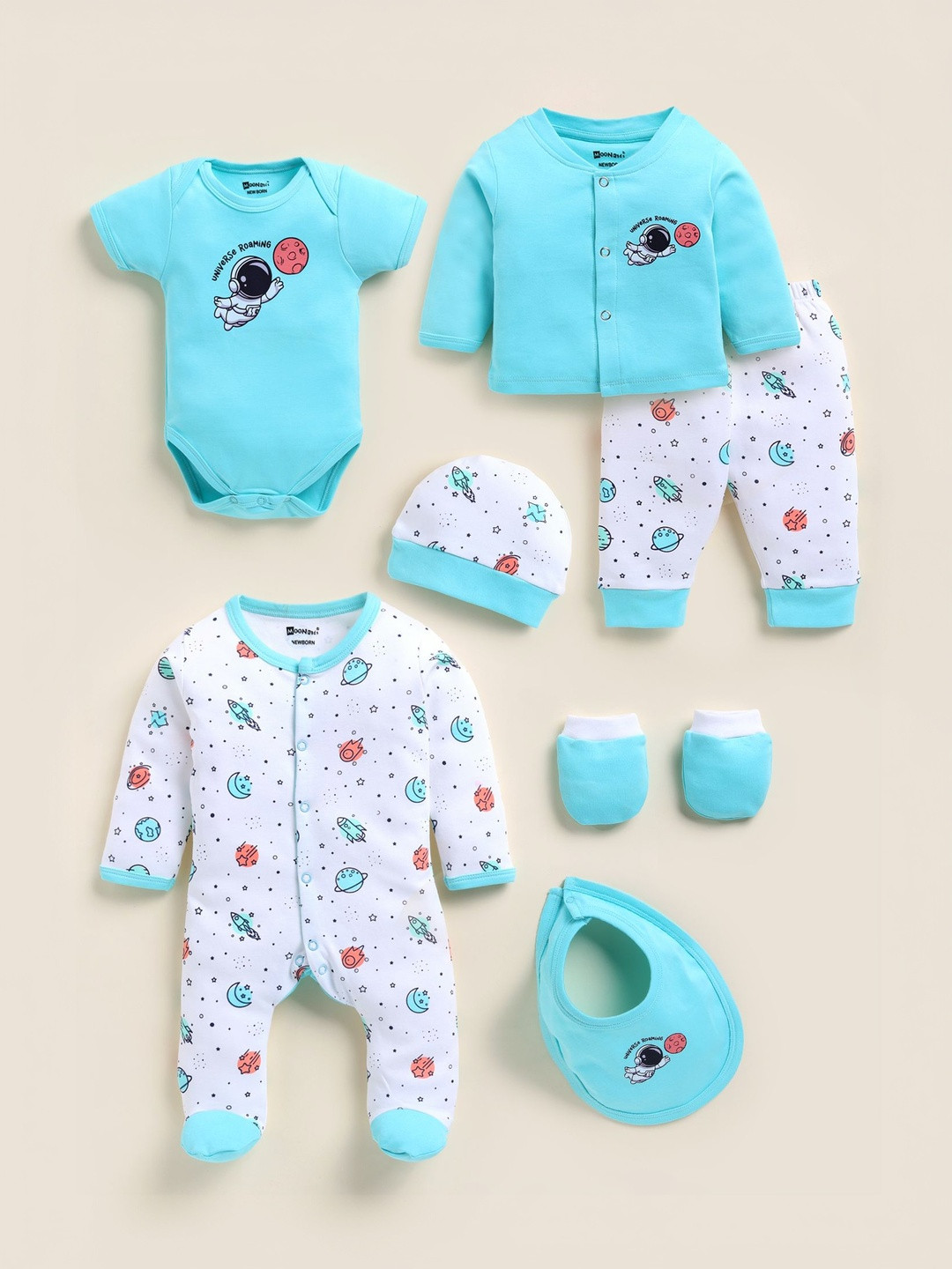 Moonkids Kids 7 Pieces Baby Apparel Gift Set