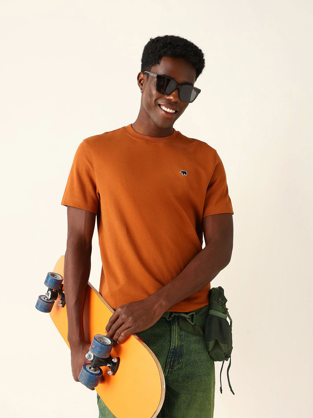 THE BEAR HOUSE Crew Neck Short Sleeves Pure Cotton T-Shirt