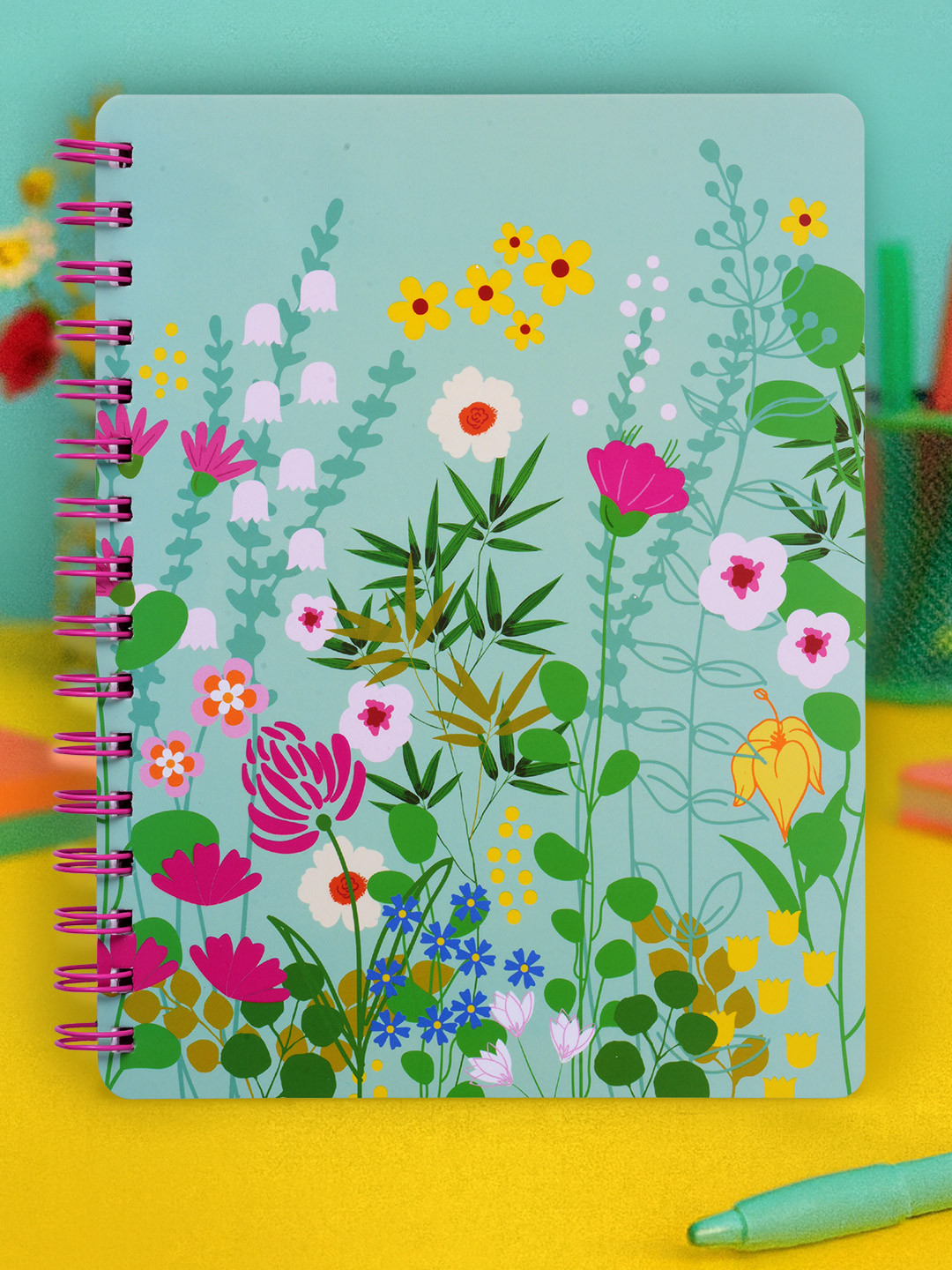 Doodle Multi-Colored Floral Printed NoteBook Stationery