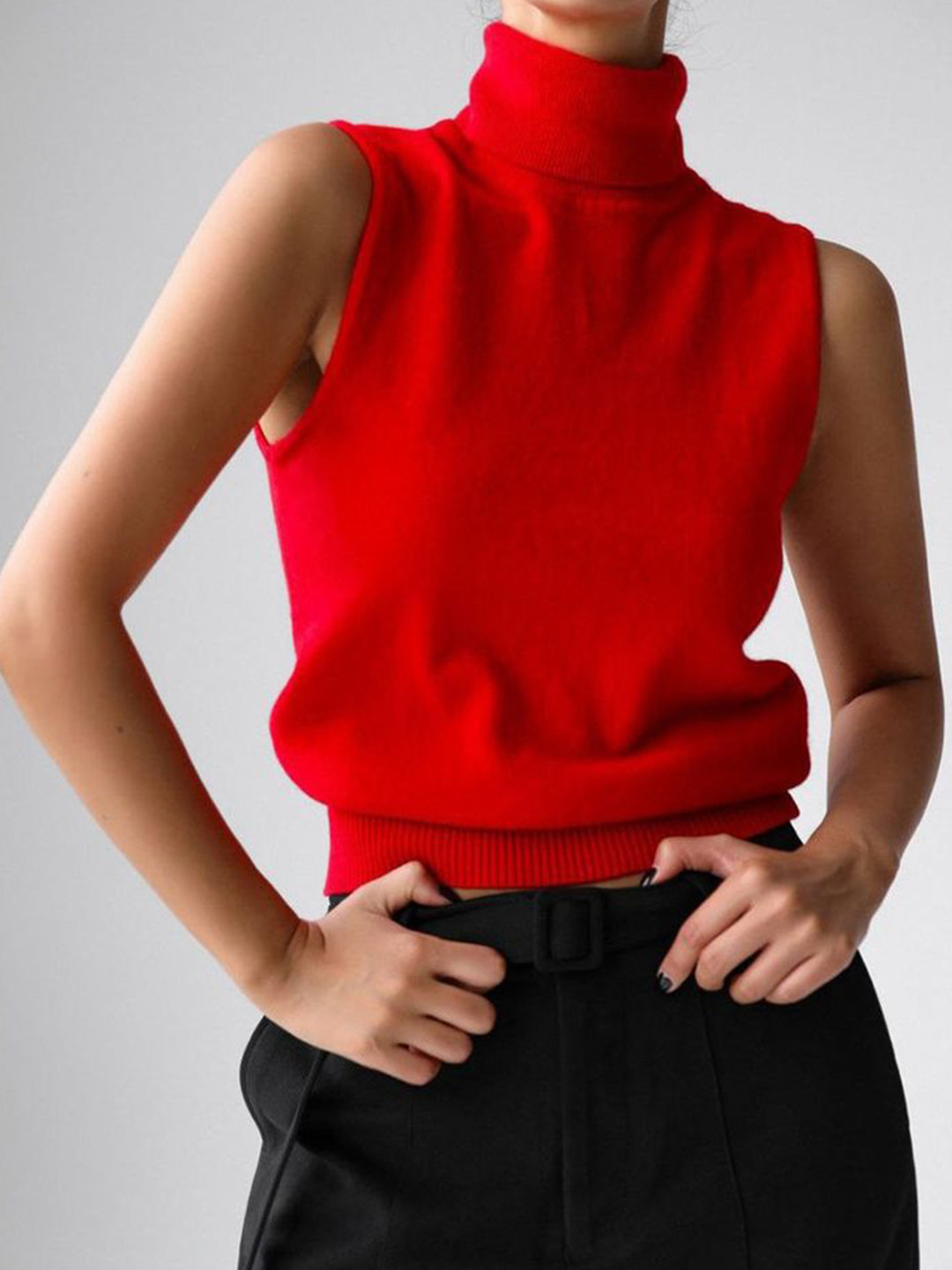 LULU & SKY Turtleneck Sleeveless Vest