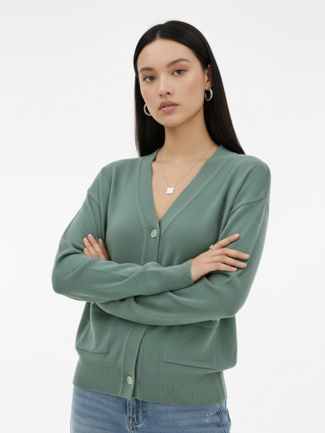 glitchez Patch Pockets Cardigan