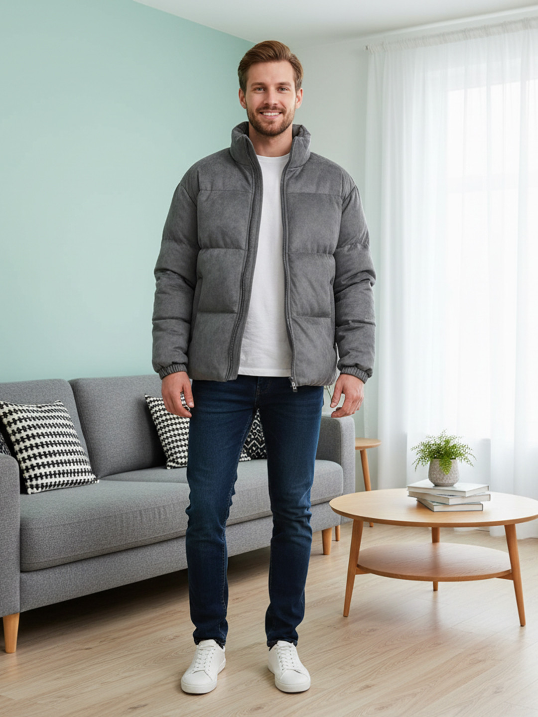Mast & Harbour Men Long Sleeves Padded Jacket