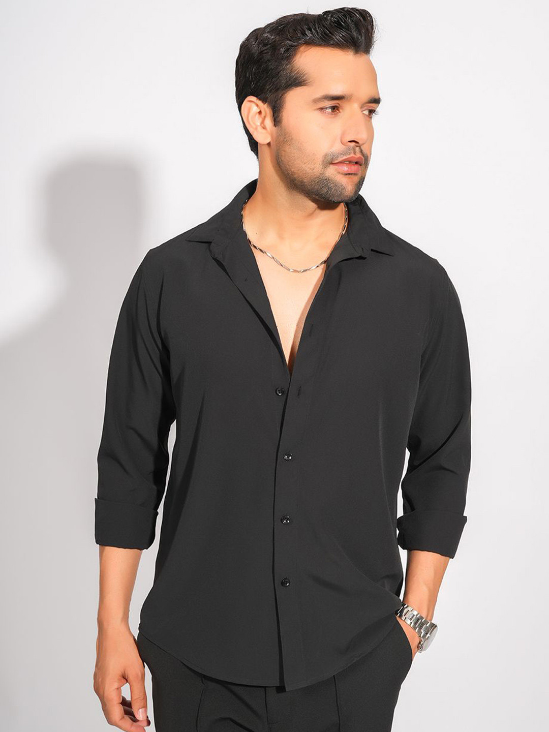 PERCH Slim Fit Long Sleeves Casual Shirt