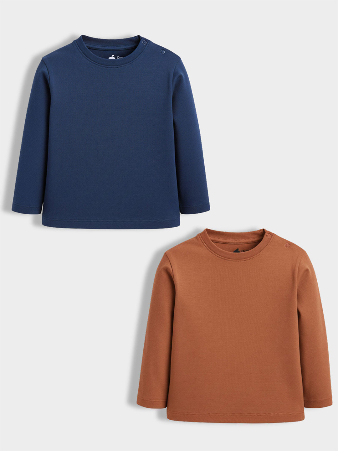 Orange Sugar Kids Pack Of 2 Round Neck Long Sleeves T-shirts