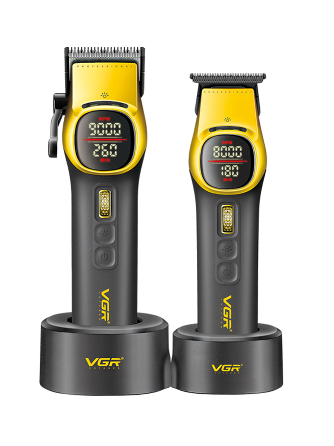 VGR V-885-S2 Professional Barber Series Clipper & Trimmer Set - Gold