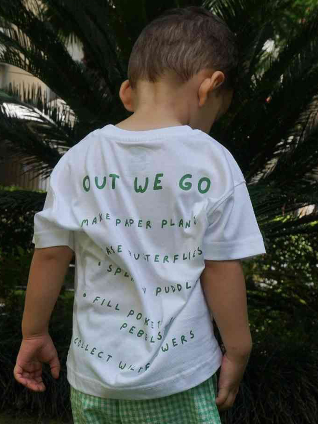 Gozi Kids Typography Printed Round Neck Short Sleeves Relaxed Fit Cotton T-shirt