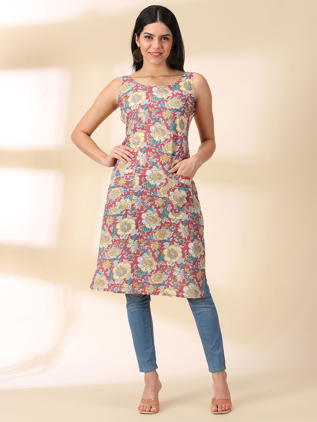 DIVINATION Women Floral Printed Indie Florals Kurta
