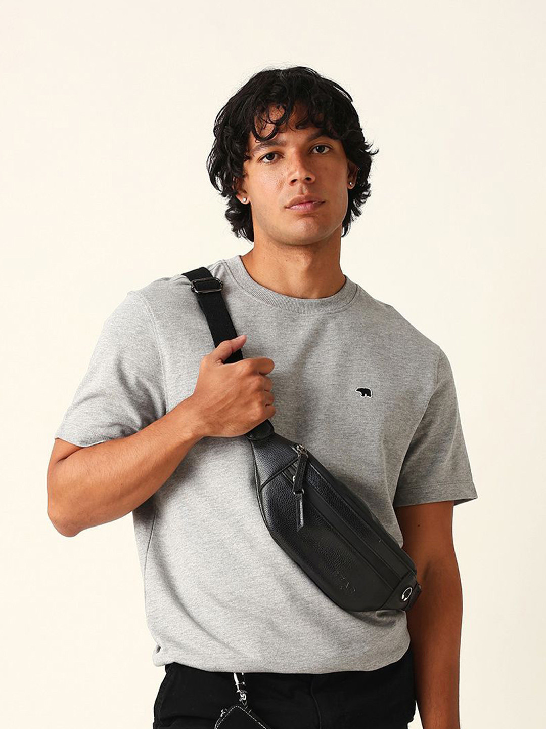 THE BEAR HOUSE Crew Neck Short Sleeves Pure Cotton T-Shirt