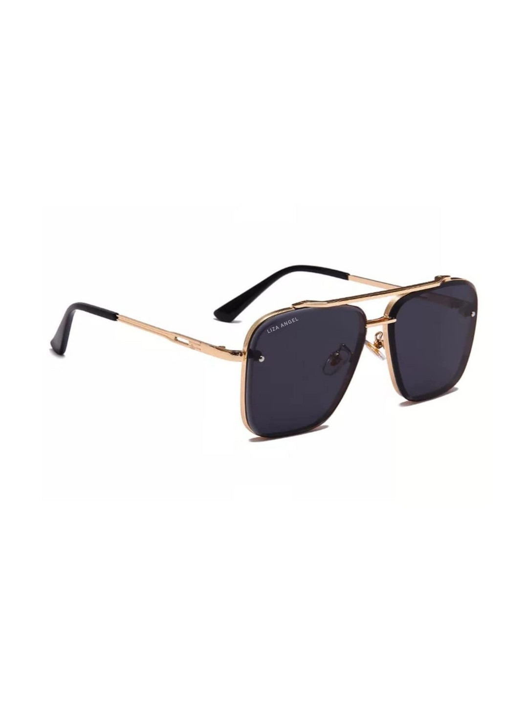 LIZA ANGEL Unisex Aviator Sunglasses with UV Protected Lens LA06-Gold-Black
