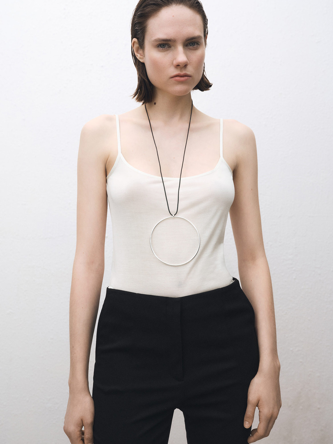 MANGO Pure Silk Cami Top