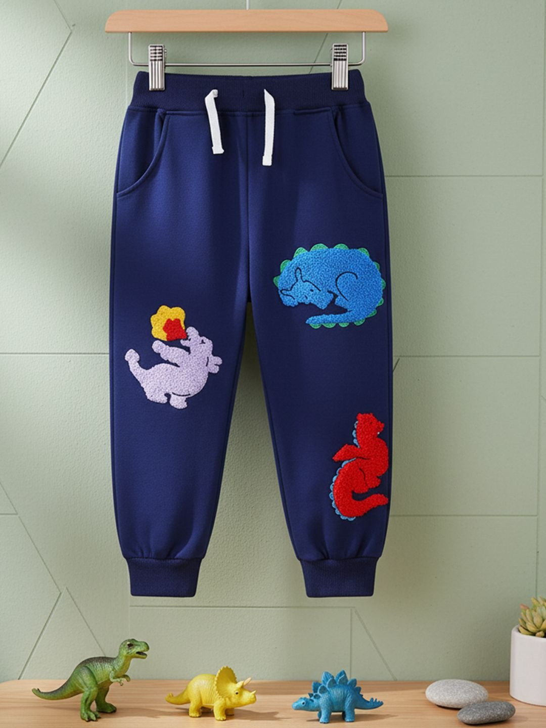 INCLUD Boys Cotton Blend Dinosaur Joggers