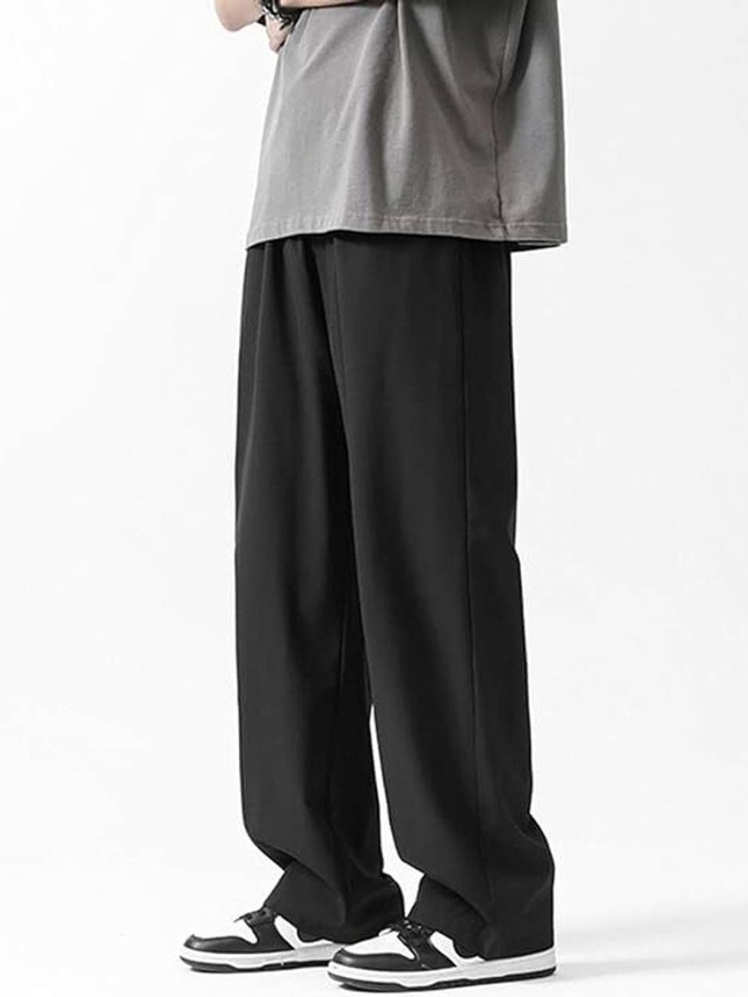 GROOFINGS Men Cotton Relaxed Mid-Rise Regular Trousers