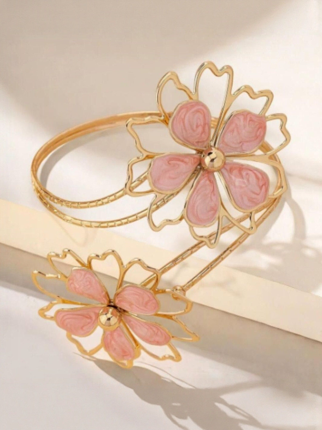 Nui Artificial Stones Studded Bohemian Cuff Bracelet