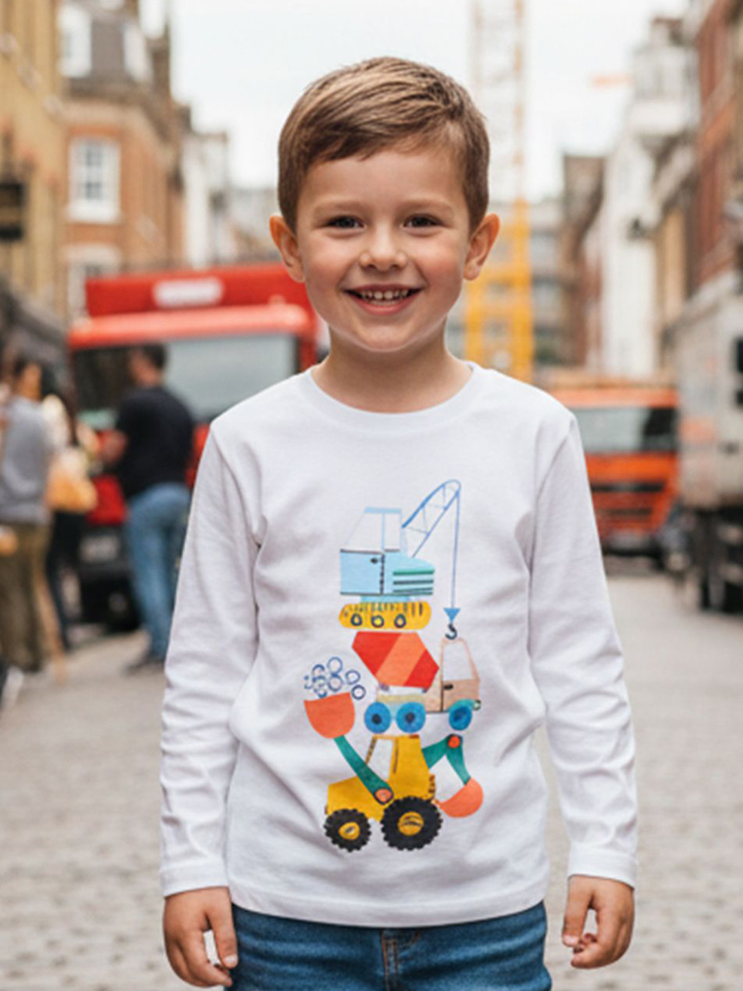 INCLUD Christmas Boys Graphics Printed Round Neck Long Sleeves T-shirt