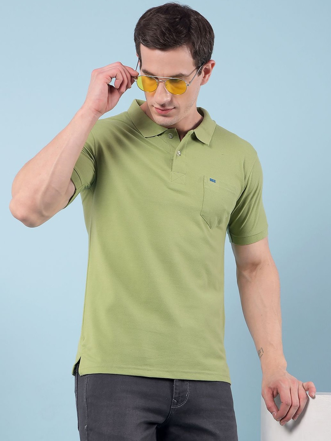 RKG Polo Collar Pockets Cotton T-shirt