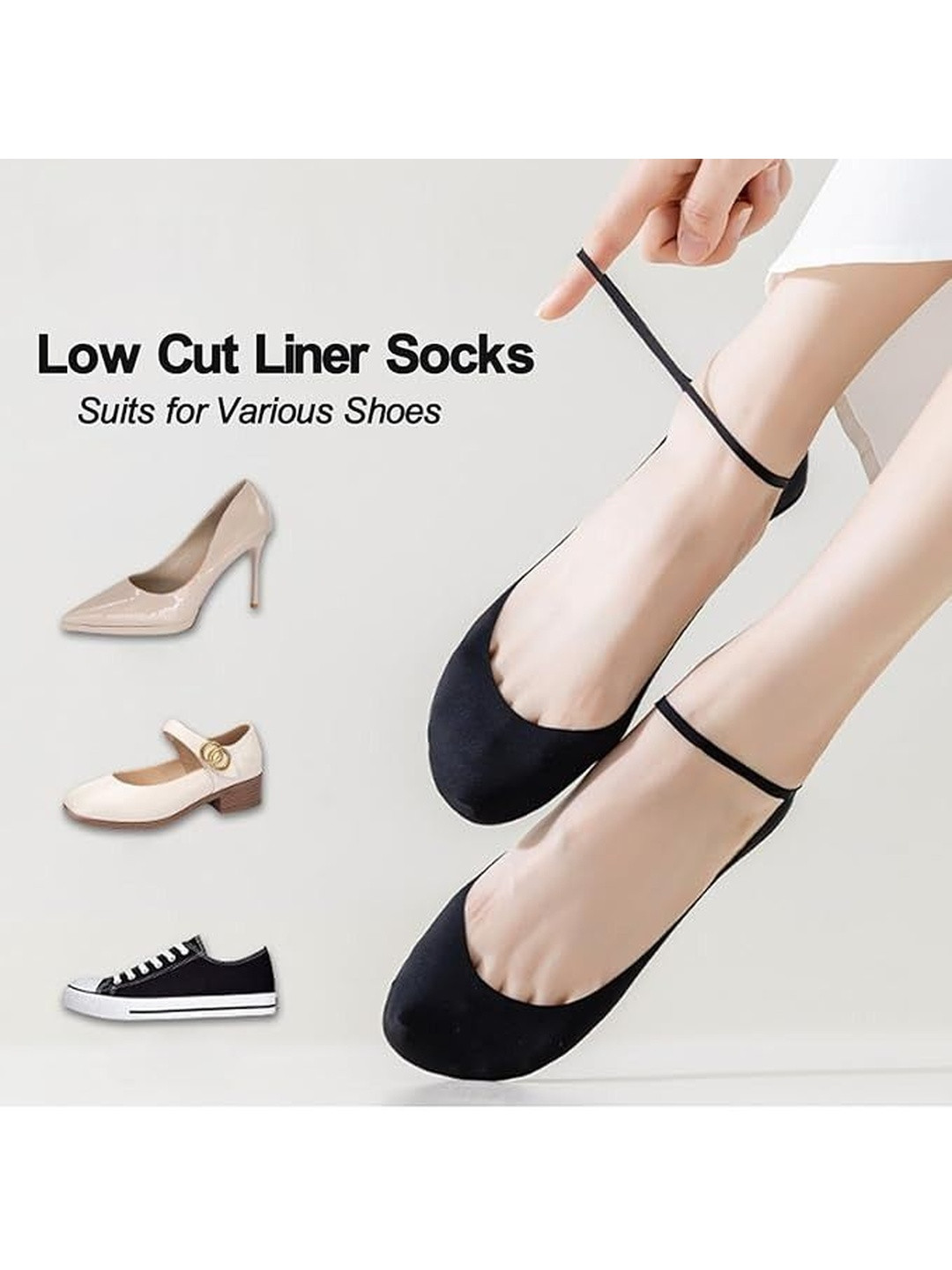 Eleg & Stilance Women Pack Of 2 Assorted Low Cut Liner Socks