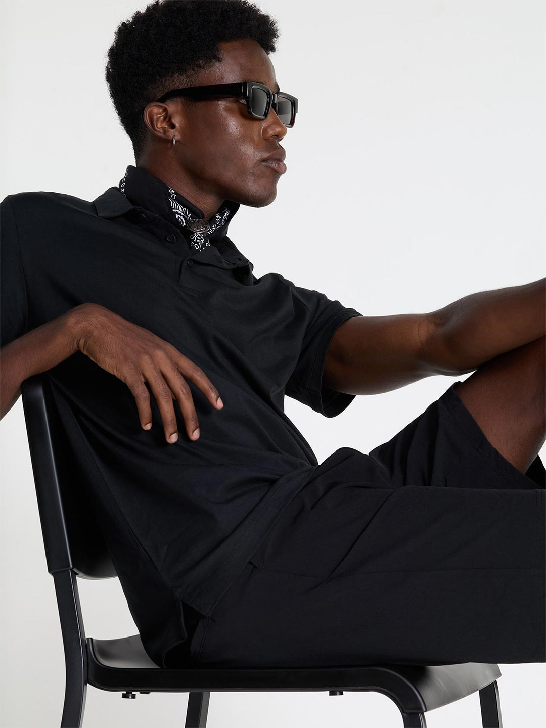CAVA Black Supima Essentials Polo T-shirt