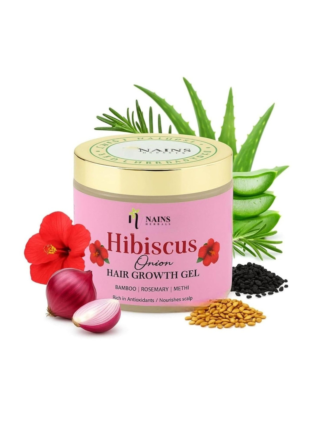 NAINS HERBALS Onion Hibiscus Hair Growth Gel - 100 g