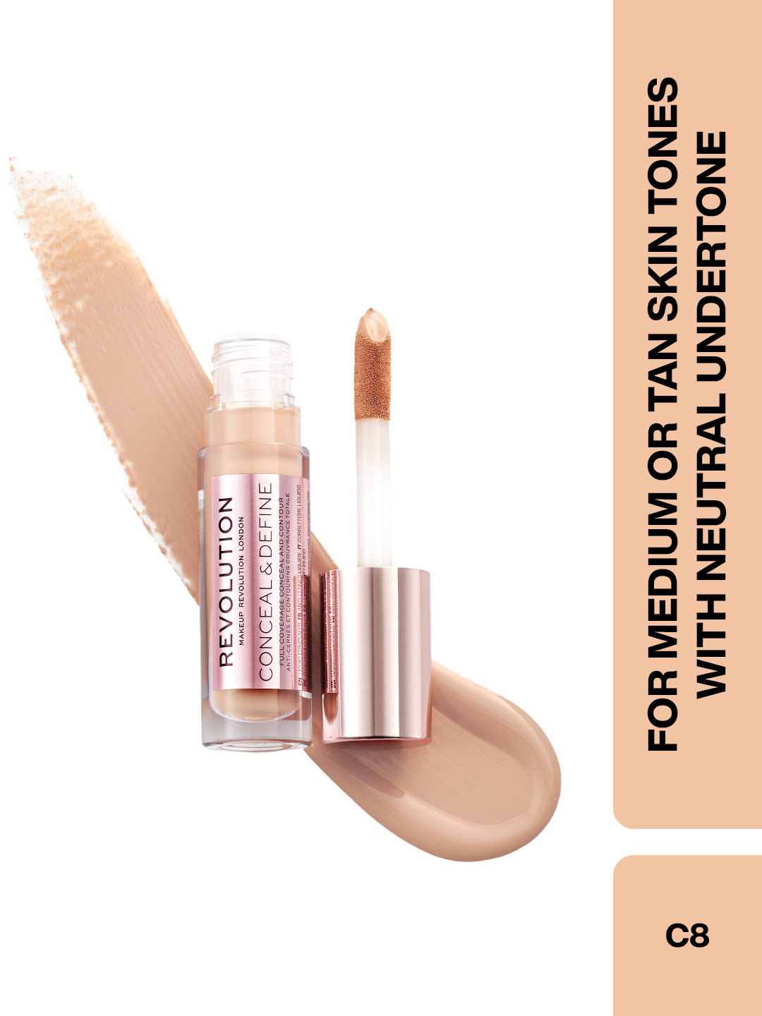 Makeup Revolution London Conceal & Define Concealer - C8 3.4ml