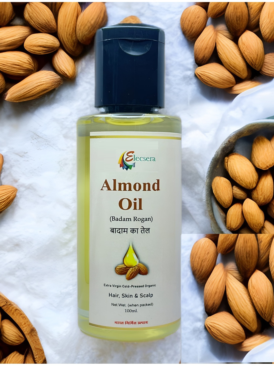 Elecsera Pure Almond Oil For Hair & Skin - 100 ml