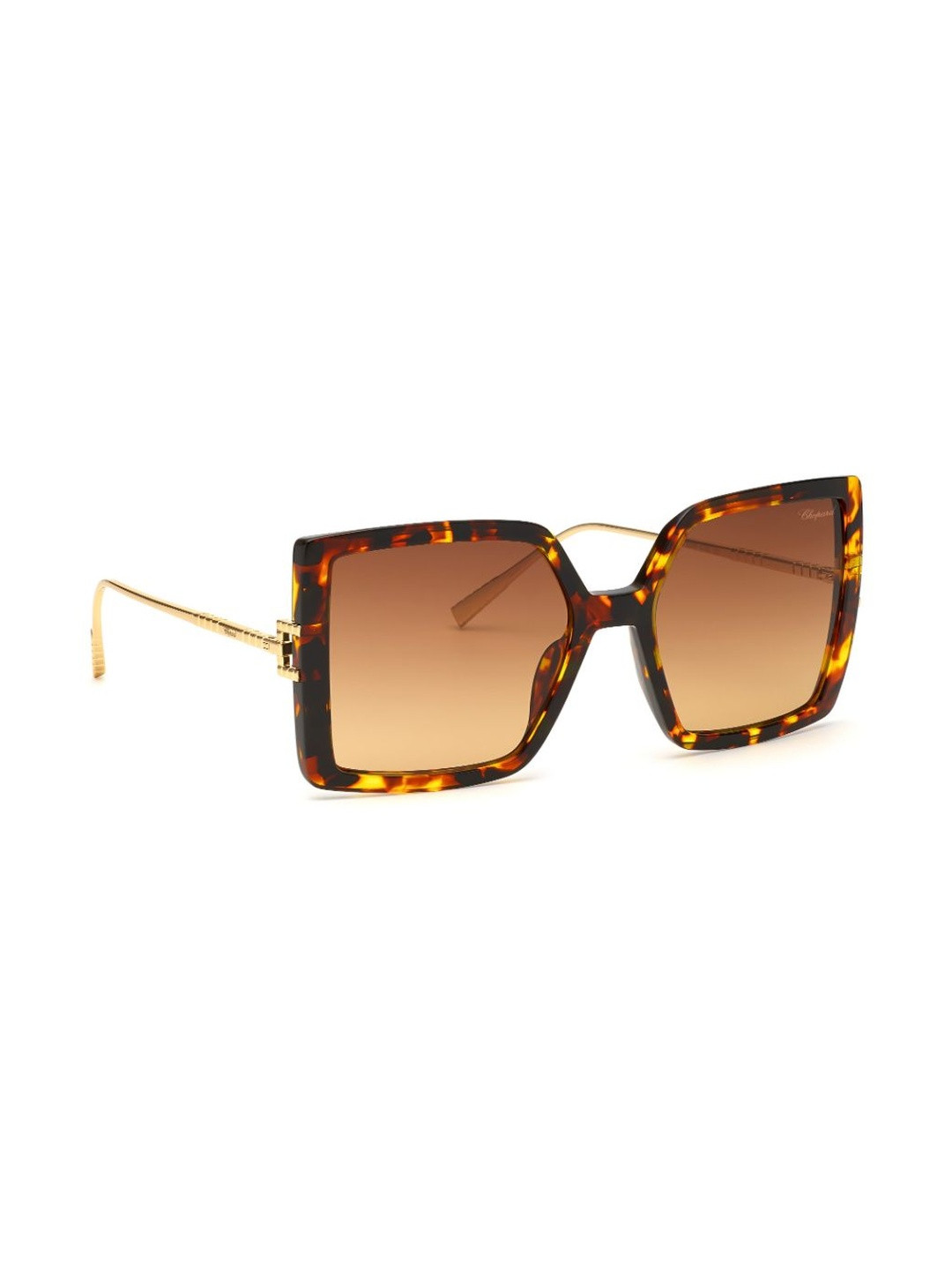 Chopard Women Gold-Toned Oversized Sunglasses With UV Protected Lens
