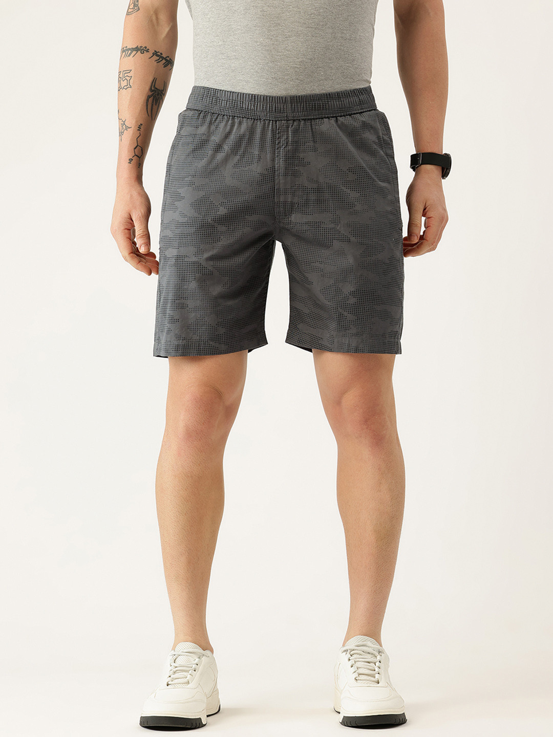 Okane Men Micro or Ditsy Printed Shorts