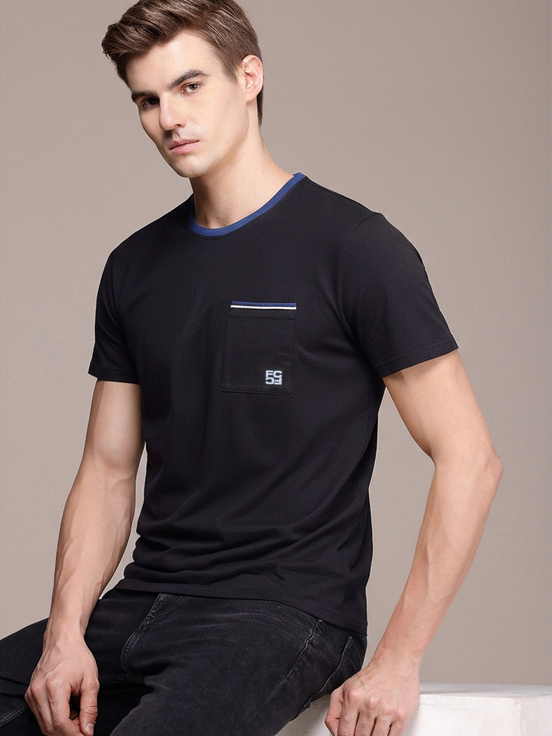 French Connection Pure Cotton Patch Pocket T-shirt